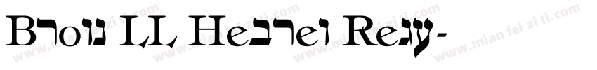 Brown LL Hebrew Regu字体转换